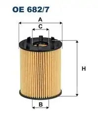 FILTRON OE682-7 | Yağ Filtresi 10-Doblo-Egea-Fiorino-Panda-500-Bipper-Nemo 1.3Mjt Euro6