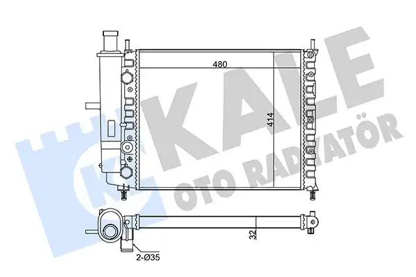 KALE 342270 | Radyatör Fiat Brava Bravo İ Marea 1 2 1 6 16v 96 01