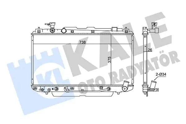 KALE 366100 | Radyatör Toyota Rav4 A2 00 06 2 0 4wd Otomatik