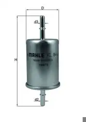 MAHLE KL84 | Benzin Filtresi Barchetta 95-05 / Brava 95-02 / Bravo I 95-01 / Coupe 93- 1.4-1.8 16V