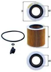 MAHLE OX387D1 | Yağ Filtresi 12-1-Seri (F20-F21) 3-Seri (F30-F31-F34-F35)