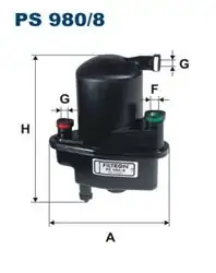 FILTRON PS980-8 | Mazot Filtresi Renault Clio III/Modus 1.5 DCI K9K