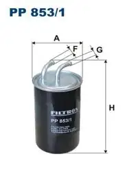FILTRON PP853-1 | Mazot Filtresi Mitsubishi Grandis Lancer VIII Outlander II 2.0 Di-D 05-12