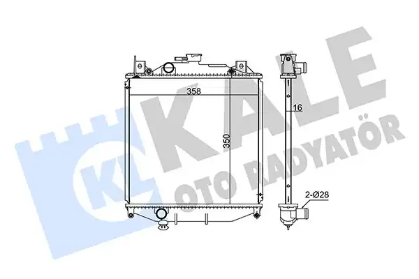 KALE 348110 | Su Radyatörü Suzuki Swift 1 0 Manuel 89 16mm
