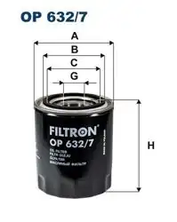 FILTRON OP632-7 | Yağ Filtresi Hyundai H1/Starex Kia Sorento/Bongo 2.5 CRDI