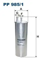FILTRON PP985-1 | Mazot Filtresi Transporter T5/T6 08= Axd-Caaa-Caab-Caac 2.0-2.5 TDI