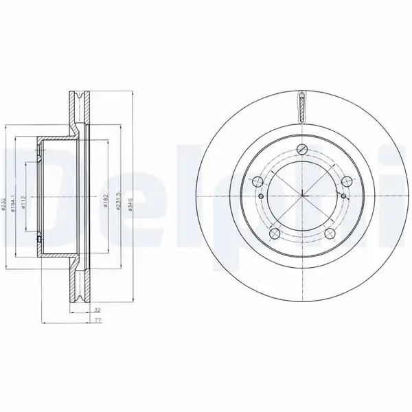 DELPHI BG9067 | Ön Fren Disk Aynası Toyota Land Cruiser 4 5d 4d 07 1 Adet 942110