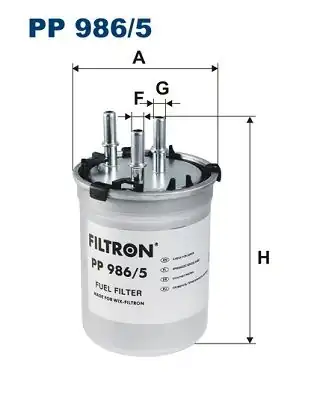 FILTRON PP986-5 | Mazot Filtresi Audi A1 1 6 TDI Cayd CAYC 11 14