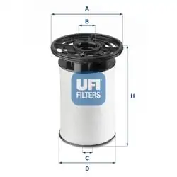 UFI 26.076.00 | Mazot Filtresi Fiat Ducato 250_/III 2.0/2.3 JTD/MJ 11-19 Boxer/Jumper 2.2 BlueHDi