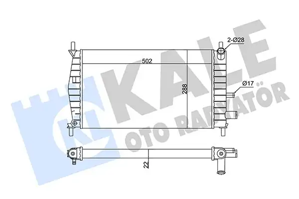 KALE 341920 | Su Radyatörü Ford Fiesta IV Ka Mazda 121 III 1 0 1 3 Klimasız 96 03