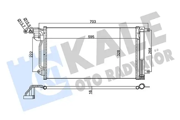 KALE 342395 | Klima Radyatörü Kondenser VW Polo 07 Seat Ibiza V Skoda Fabia Audi A1