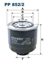 FILTRON PP852-2 | Mazot Filtresi Mitsubishi L200 2.5 Di-D/Triton 05-15, Hilux/D-Max/Fullback