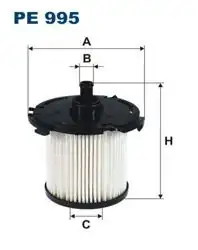 FILTRON PE995 | Mazot Filtresi 01-06 Transit 2.0Di-2.4Di-TDCI