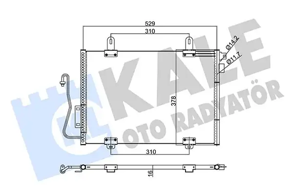 KALE 342810 | Klima Radyatörü Kondenser Renault Clio II 1 2 1 6 1 9d 98 09 Kurutuculu