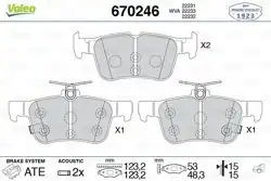 VALEO 670246 | Fren Balata Arka 14-Mondeo-Smax