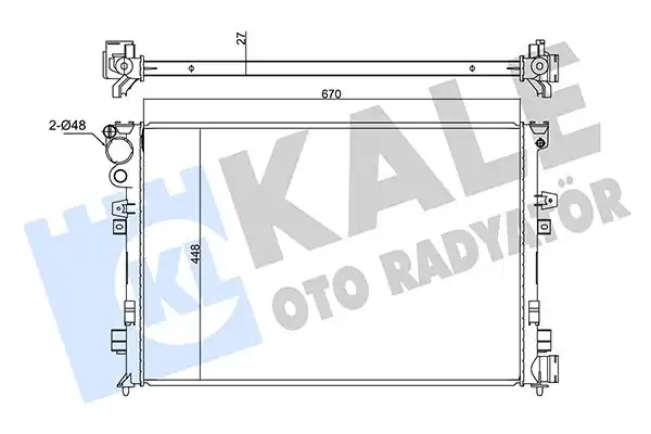 KALE 347225 | Su Radyatörü Peugeot Expert 806 Citroen Jumpy Fiat Scudo 1 9d Klimalı 99