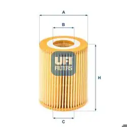 UFI 25.069.00 | Yağ Filtresi Mercedes OM642 W203/W204/W211/W212/C219/C218/W221 Vito/Sprinter