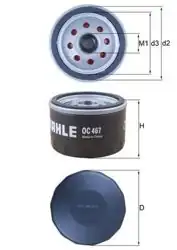 MAHLE OC467 | Yağ Filtresi Renault R9 R12 Clio II-III Kangoo Megane I-II Logan