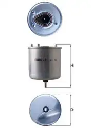 MAHLE KL788 | Mazot Filtresi 10-207-208-301-308-508-5008-C3-C4-C5-Prt-Brl 1.6Hdi