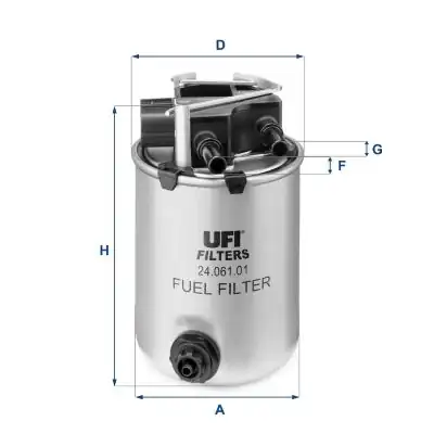 UFI 24-061-01 | Mazot Filtresi 12 Qashqai 2 1 6dci Qashqai 1 6 dCi J10 J11 X Traıl dCi T32 Kadjar dCi