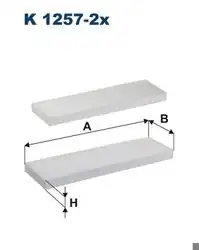 FILTRON K1257-2X | Polen Filtresi 09-Hı. i20 1.2-1.4-1.6 İ-CRDI