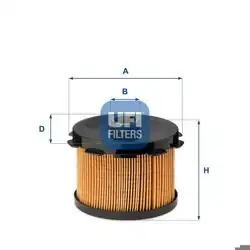 UFI 26.688.00 | Mazot Filtresi Partner-Berlingo C15-Scudo P206 P306 Xsara Jumpy Corolla 1.9D Dw8/Dw8b 98-08