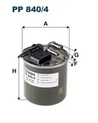 FILTRON PP840-4 | Mazot Filtresi (Sensörlü) Mercedes A W176/B W242-W246/C117/X117/W164/Sprinter 09>/Vito/Q30/QX30
