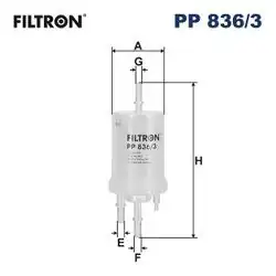 FILTRON PP836-3 | Benzin Filtresi 02-Polo 1.2 12V-1.4 16V