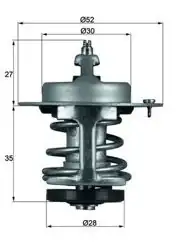 MAHLE TX6979 | Termostat 78°C <05 Civic 1.3-1.4-1.5-1.6 16V