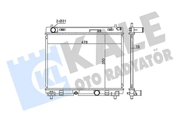 KALE 342140 | Radyatör Toyota Yaris 1 4 D 4d P9 P13 06 14 Manuel