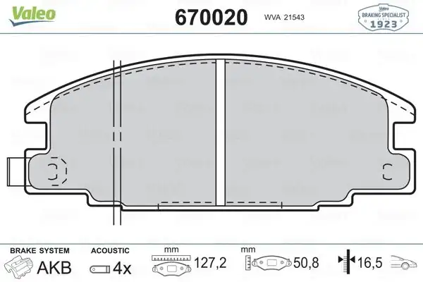 Valeo 670020 Fren Balata Ön Opel Frontera A 91 98