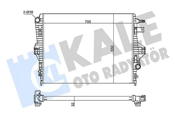 KALE 345870 | Radyatör VW Touareg Porsche Cayenne 3 0 TDI 3 6 FSI 10