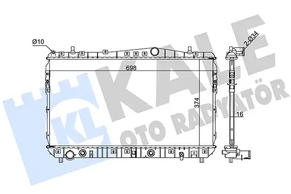 KALE 355400 | Radyatör Chevrolet Rezzo 1 6 2 0 05 Otomatik