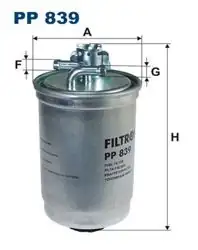 FILTRON PP839 | Mazot Filtresi Golf-Passat-T.Porter