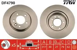 TRW DF4790 | Disk On 05-13 Range Rover-Discovery 2.7-4.04×4 | 1 Adet