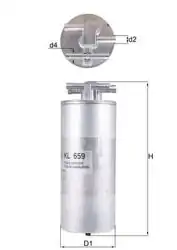 MAHLE KL659 | Mazot Filtresi A6 Allroad C6 06-11 2.7/3.0 TDI Quattro A6 C6 04-11 2.7 TDI Quattro