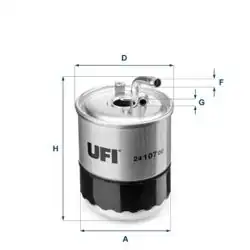 UFI 24.107.00 | Mazot Filtresi CLK/CLS/C-Serisi C 320 CDI, C 220 CDI