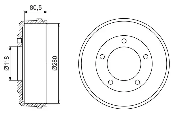 Bosch 0986477203 Kampana Arka Ford Transit V184 00 06 Tek Teker 2 Adet