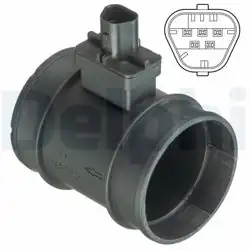 DELPHI AF10398-12B1 | Debimetre Opel Astra J/Corsa D 1.3 CDTI A13DTE; Chevrolet Cruze 1.7D
