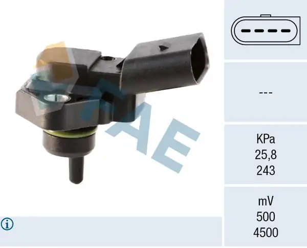 FAE 15030 | Basınç Sensörü Golf IV Bora Plo Psst T4 Lt28 T35 Agu AGR ALH 1 8 T 1 9 TDI 97 04