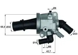 MAHLE TI15388 | Termostat Opel Corsa C Combo C Z13DT/Z13DTH Punto Doblo Linea 1.3 Multijet 04-07