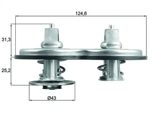 MAHLE TX14183 | Termostat 83 C Mercedes Benz Actros Mp4 Mp5 07 2011