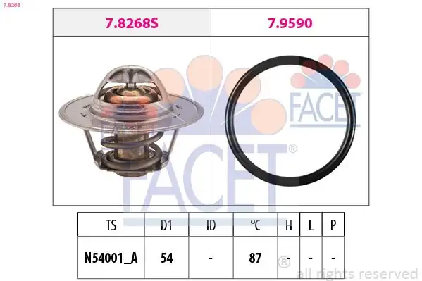 FACET 78268 | Termostat Volkswagen Golf IV Bora 16 97 AKL AEH