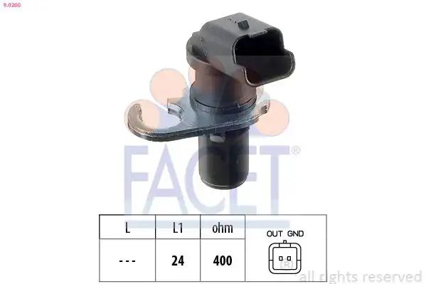 FACET 90260 | Krank Mil Sensörü Citroen Berlingo C5 Xsara Peugeot P206 P307 P406 20