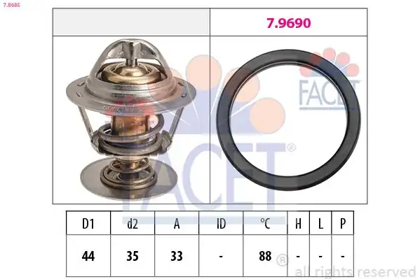 FACET 78685 | Termostat Kapağı Peugeot P406 P607 Citroen C5 C6 Dt17ted4