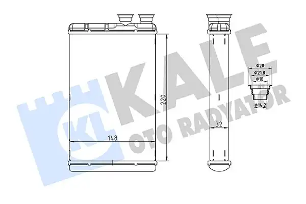 KALE 370675 | Kalorifer Radyatörü Bmw 5 G30 F90 6 G32 7 G11 G12 8 G14 F93 Cullinan 220x148x32 Brazing