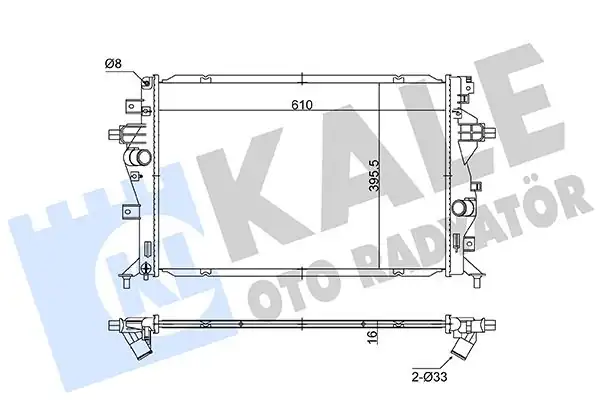 Kale Radyatör 363270 Su Radyatörü Brazing Hyundai Ioniq 1 6gdi Hybrid 16 Kia Xceed Nıro İ Ceed 1 6gdi 17 M-T 610 395 5x16