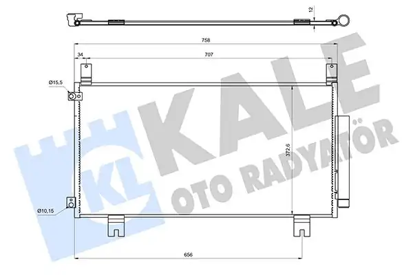 Kale Radyatör 361310 Klima Radyatörü Honda Cr V IV 2 4 4wd 15 Kurutucu Ile Brazing Al Al707 372 6x12