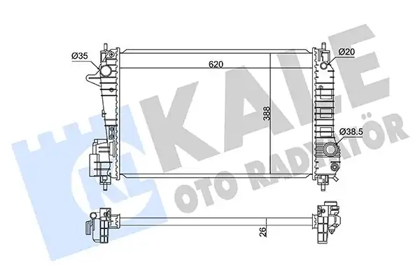 KALE 362860 | Su Radyatörü Chevrolet Aveo T300 1 3d 11 15
