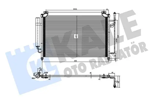 Kale Radyatör 361340 Klima Radyatörü Mazda Cx 7 2 2 2 3 Mzr 06 14 Kurutucu Ile Brazing Al Al655 407 1x16